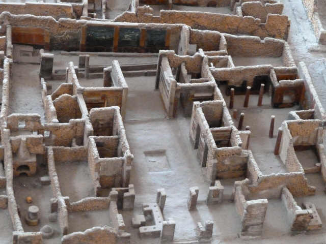 VI.2.4 Pompeii. View of house as shown on the cork model in the Naples Museum.
