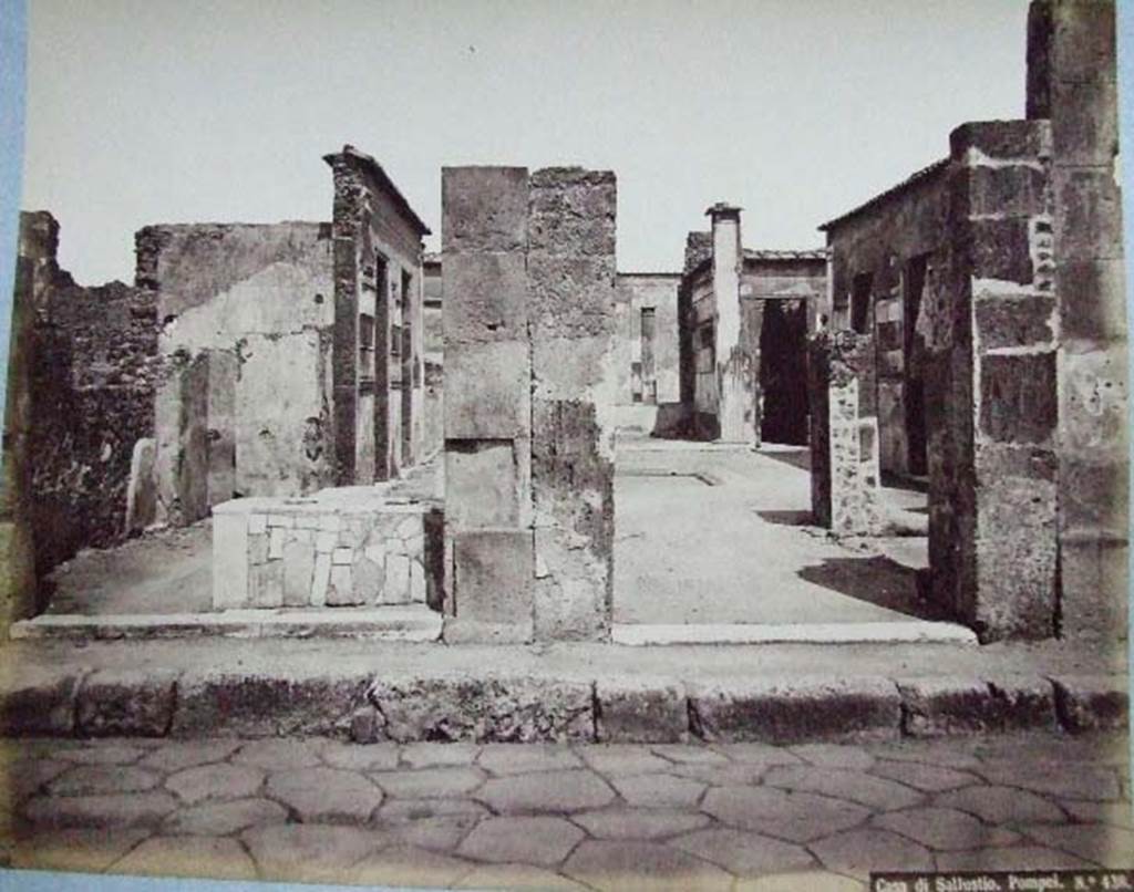 VI.2.4 Pompeii. From an album by Roberto Rive, dated 1868. 
Looking towards the bar at VI.2.5, with entrance doorway to VI.2.4, on right. Photo courtesy of Rick Bauer.
