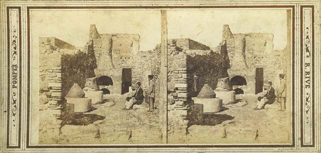 VI.2.6 Pompeii. Looking east from entrance, c.1860-1870’s. Stereoview by Sommer. Photo courtesy of Rick Bauer. 
