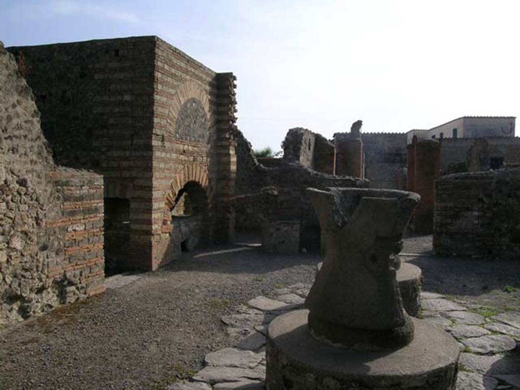 VI.3.3 Pompeii. June 2005. Room 7, looking west across mill-room. Photo courtesy of Nicolas Monteix.