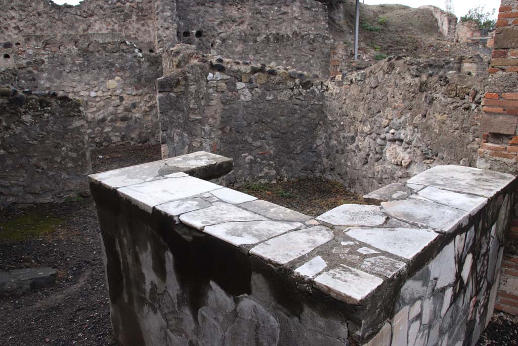 VI.4.3 Pompeii. October 2020. Looking across counter to rear room. Photo courtesy of Klaus Heese.