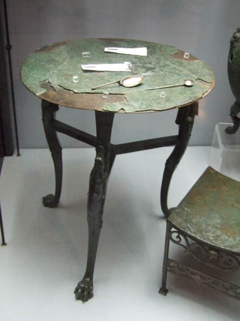 Bronze table found in VI.5.5 Casa del Granduca Michele di Russia.  Now in Naples Archaeological Museum.