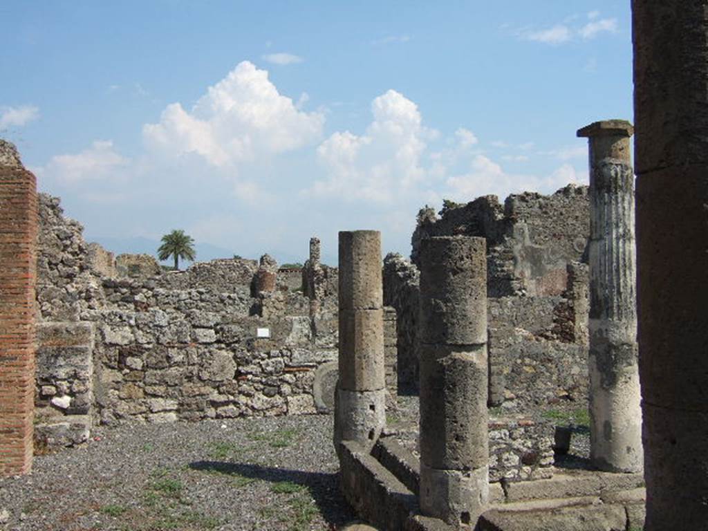 VI.5.10 Pompeii. September 2005. Room 1, north-east corner of peristyle.