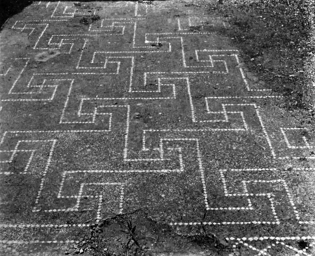 VI.6.1 Pompeii, c.1930. Flooring of ala, room 4.
See Blake, M., (1930). The pavements of the Roman Buildings of the Republic and Early Empire. Rome, MAAR, 8, (p.26 & Pl.5, tav.1).
