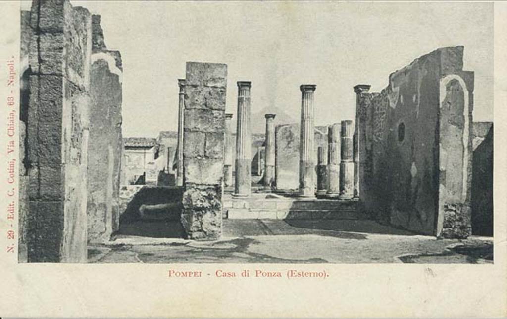 VI.6.1 Pompeii. 19th century photograph. Room 6, tablinum, looking north from atrium. 
Photo courtesy of Rick Bauer.
