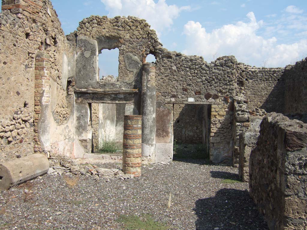 VI.7.1 Pompeii. May 2011. Looking east across atrium area.