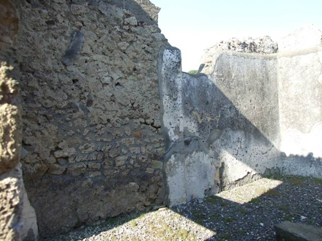 VI.7.1 Pompeii. March 2009. Triclinium at rear of light-well, looking east.