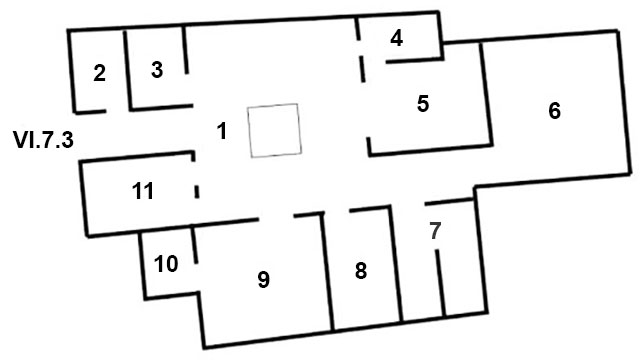 VI.7.3 Pompeii. Casa con Atrio Tetrastilo
Room Plan