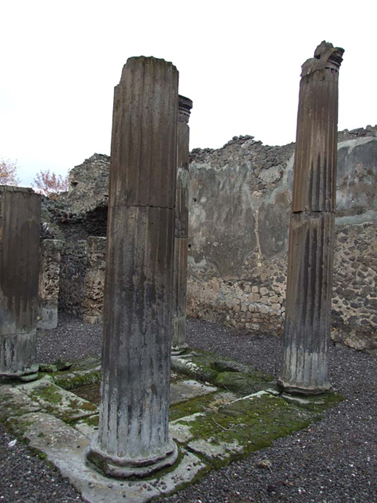VI.7.21 Pompeii. December 2006. Looking north-west across impluvium and columns.