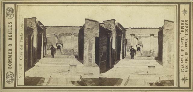 VI.8.5, Pompeii. Album by Roberto Rive dated 1868.Looking north across impluvium in atrium.
Photo courtesy of Rick Bauer.
