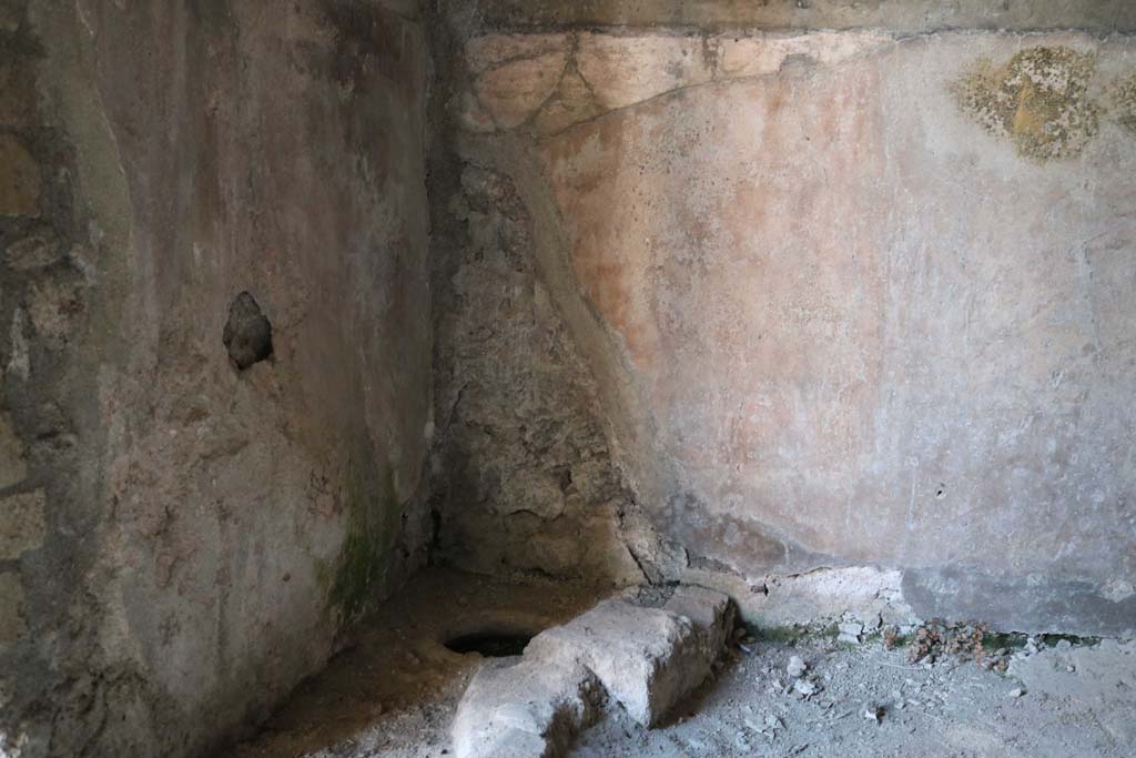 VI.8.20 Pompeii. December 2018. Room 19, looking towards south-west corner with cistern mouth. Photo courtesy of Aude Durand.