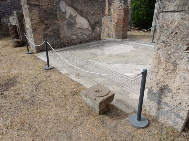 VI.8.22 Pompeii. May 2017. Looking west across north side of mosaic floor in tablinum. Photo courtesy of Buzz Ferebee.
