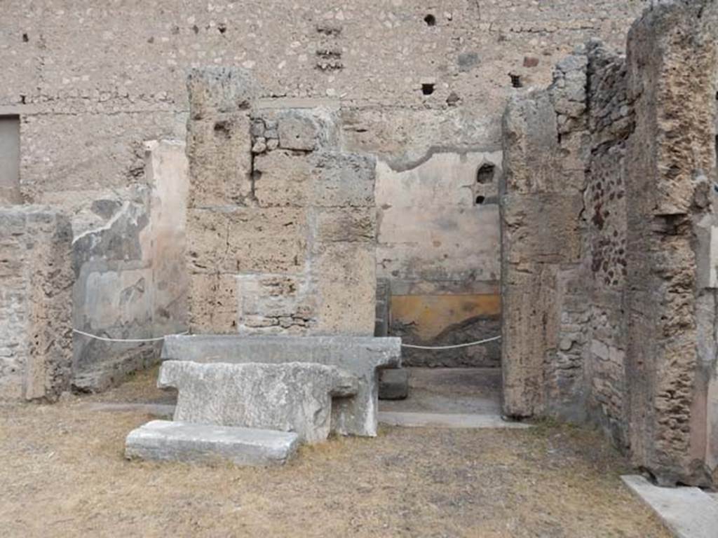 VI.8.22 Pompeii. May 2017. Doorways to rooms on north side of atrium in north-east corner. Photo courtesy of Buzz Ferebee.
