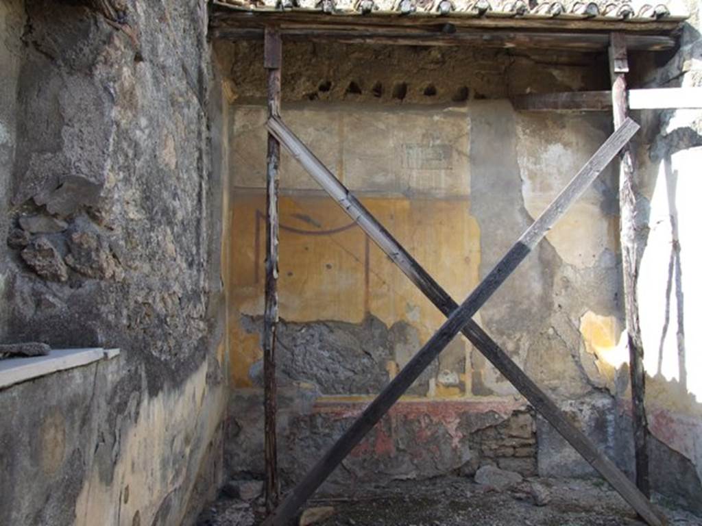 VI.8.22 Pompeii.  March 2009.  Room 19.  North wall, with remains of painted decorations.