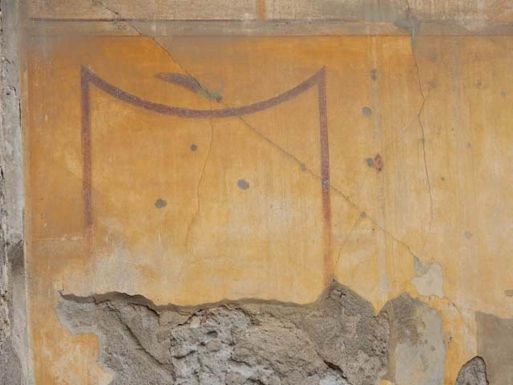 VI.8.22 Pompeii. May 2017. Room 19, detail from north wall. Photo courtesy of Buzz Ferebee.