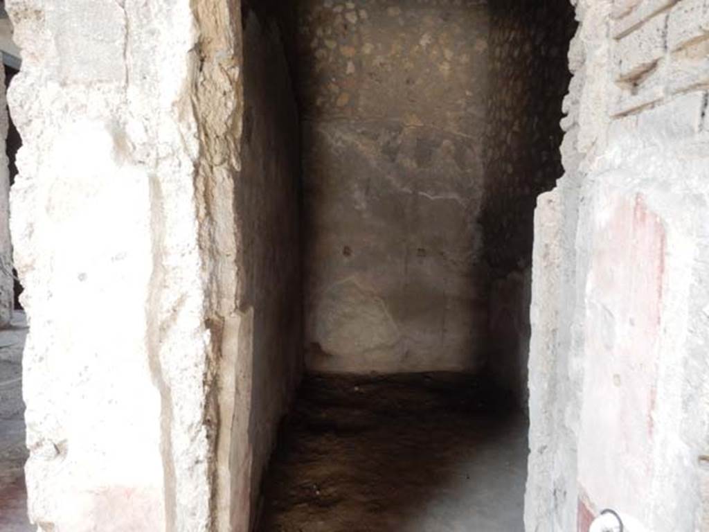VI.8.24 Pompeii. May 2017. Looking west along corridor in south-west corner of atrium, leading to rear rooms and garden area of VI.8.23. Photo courtesy of Buzz Ferebee.
