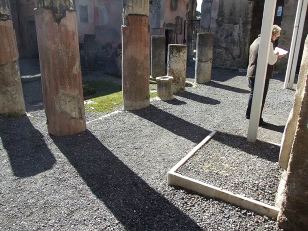 VI.9.6 Pompeii. March 2009. Room 3, looking south-west across atrium, from room 11.