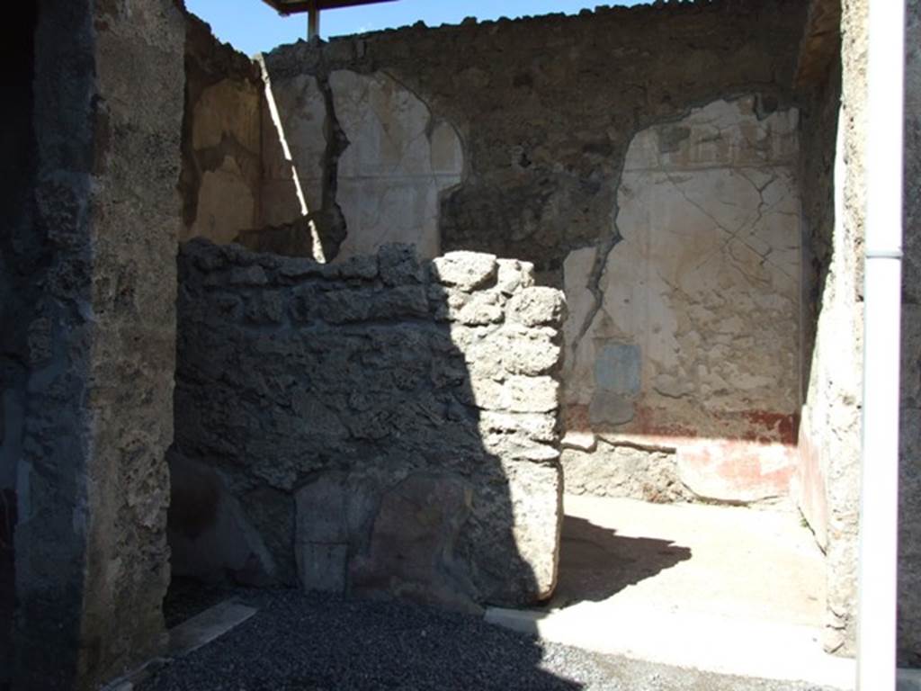 VI.9.6 Pompeii. March 2009. Doorway to room 14 in north-west corner of atrium. 

