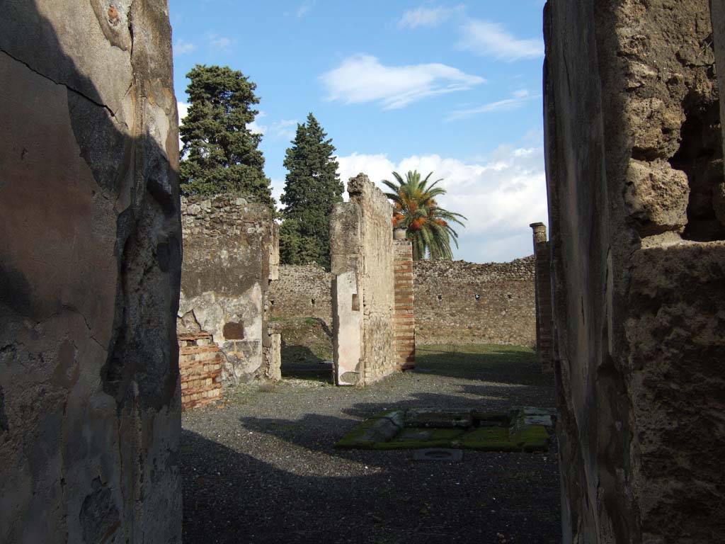 VI.10.6 Pompeii. March 2009. Room 1, looking west across impluvium in atrium.