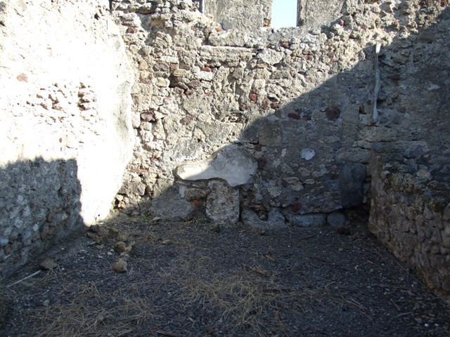 VI.11.8 Casa di Eutychus.  Eastern corner of the south wall of room 49.  December 2007.