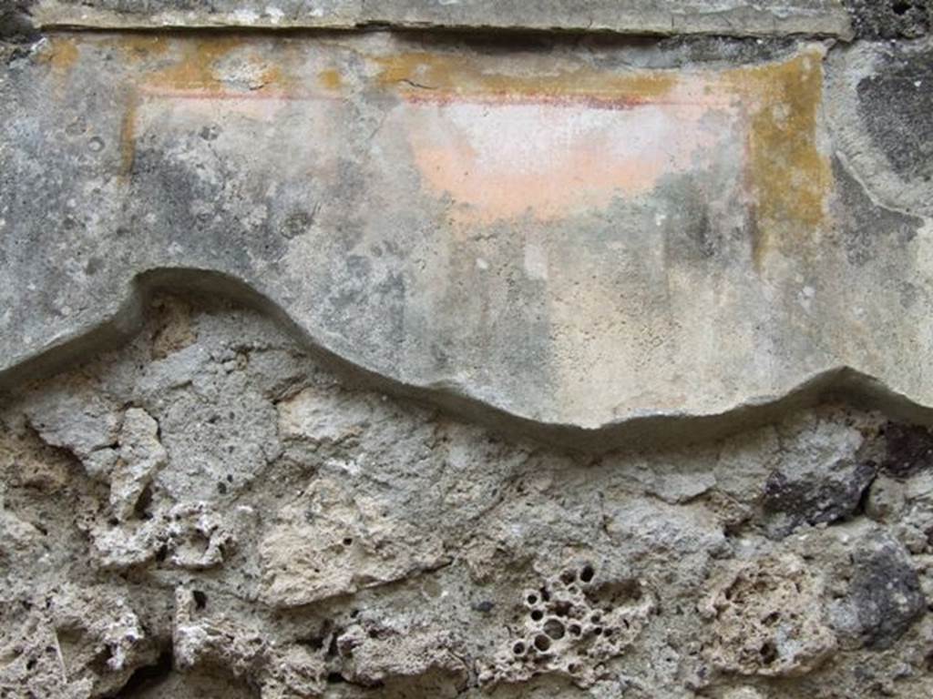 VI.11.9 Pompeii. March 2009. Room 6, south wall with remains of wall painting of Europa.
See Helbig, W., 1868. Wandgemälde der vom Vesuv verschütteten Städte Campaniens. Leipzig: Breitkopf und Härtel. (nos. 125 and 1230)
See Bragantini, de Vos, Badoni, 1983. Pitture e Pavimenti di Pompei, Parte 2. Rome: ICCD. (p.239)

