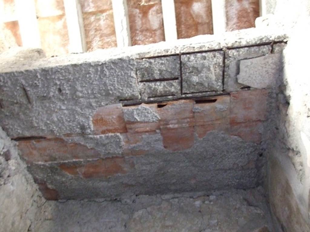 VI.11.9 Pompeii. December 2007. Room 44, terracotta box tiles for heating in ceiling at east end of caldarium.
