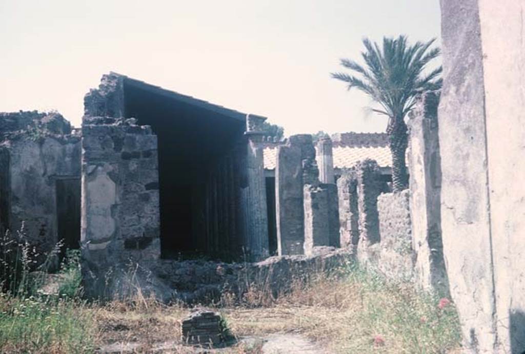 VI.11.9, Pompeii. August 1965. Looking north across atrium, towards west portico of peristyle. Photo courtesy of Rick Bauer.
