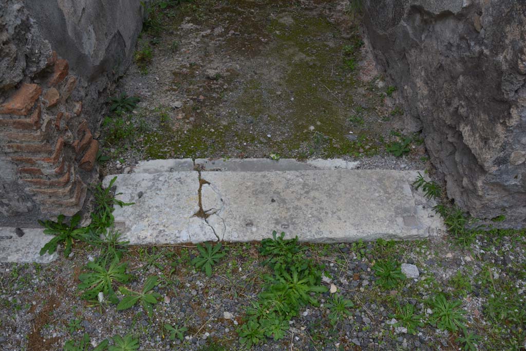 VI.11.10 Pompeii. October 2017. Room 48, doorway threshold.
Foto Annette Haug, ERC Grant 681269 DÉCOR

