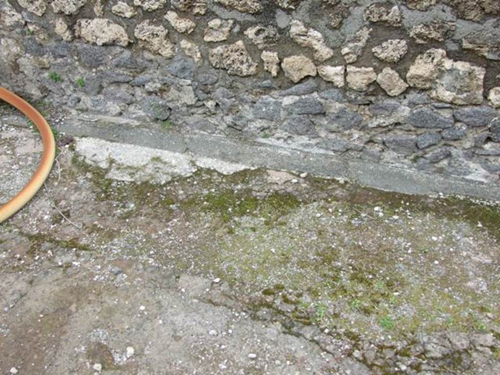 VI.11.10 Pompeii. March 2009. Room 35, traces of mosaic floor near north wall.