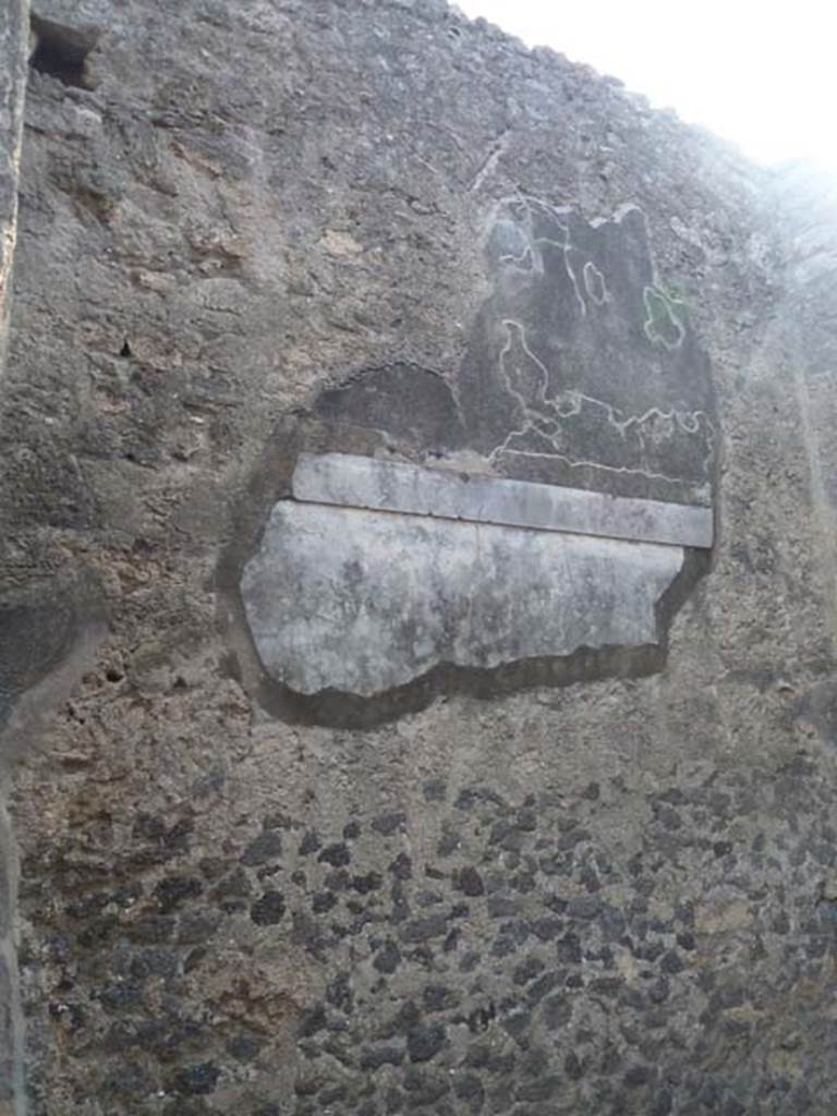 VI.12.2 Pompeii. September 2015. South wall of second room on west side of atrium.