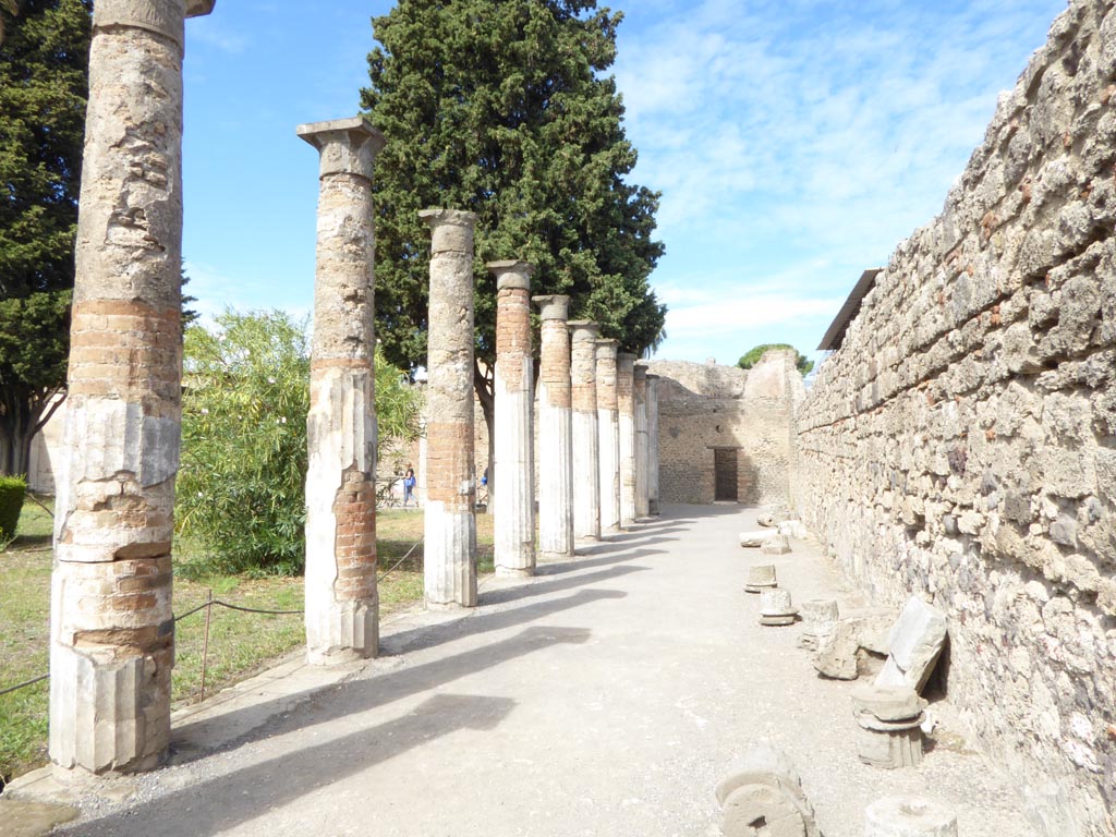 VI.12.2 Pompeii. September 2015. Looking north along east portico of rear (north) peristyle. 
Foto Annette Haug, ERC Grant 681269 DÉCOR.
