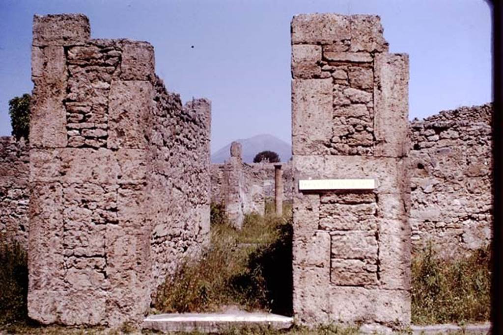 VI.13.6 Pompeii. 1964. Entrance doorway, looking north. Photo by Stanley A. Jashemski.
Source: The Wilhelmina and Stanley A. Jashemski archive in the University of Maryland Library, Special Collections (See collection page) and made available under the Creative Commons Attribution-Non Commercial License v.4. See Licence and use details.
J64f1089

