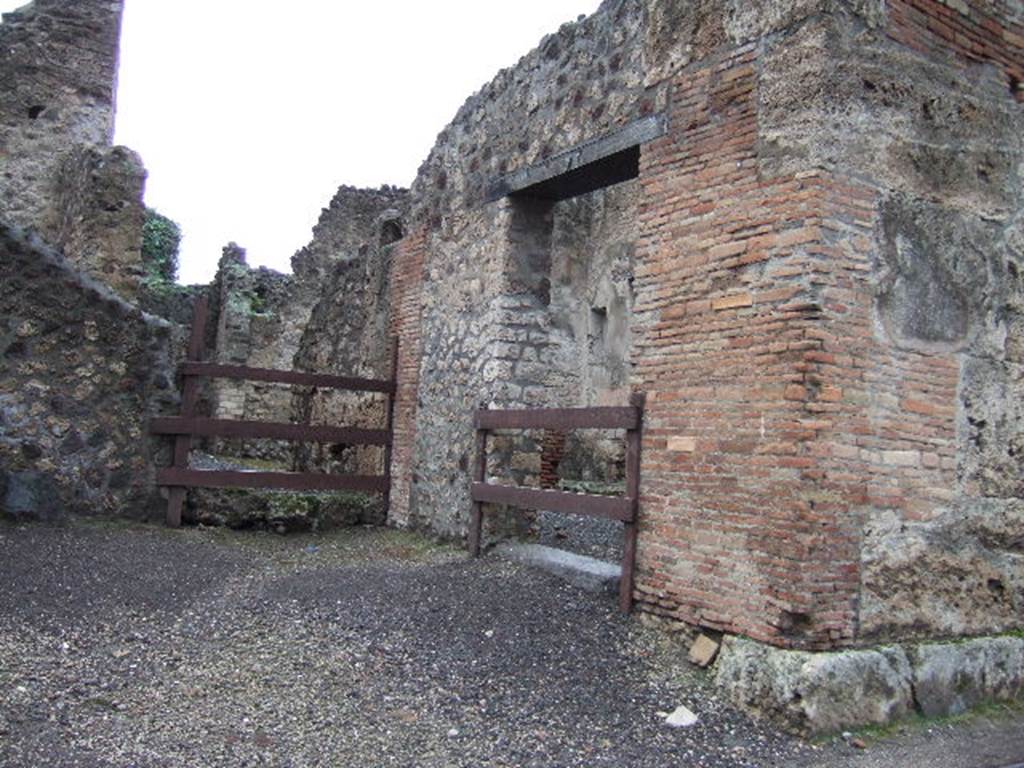Pompeii. December 2007. Two doorways at VI.14.18 and VI.14.19.