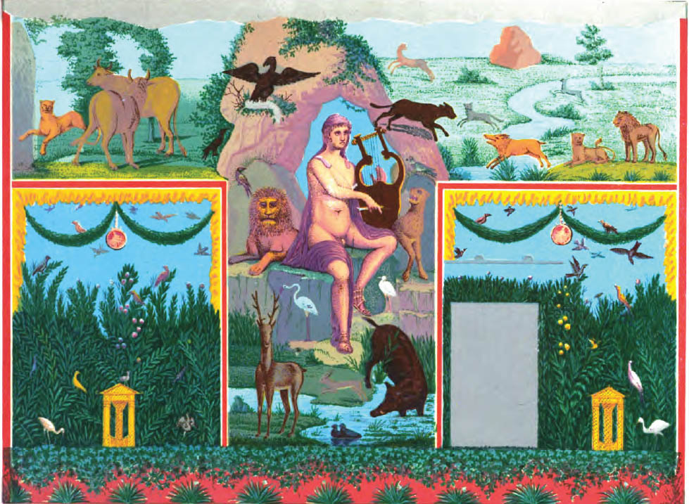 VI.14.20 Pompeii. Garden wall with Orpheus painting. See Presuhn E., 1878. Pompeji: Die Neuesten Ausgrabungen  von 1874 bis 1878. Leipzig: Weigel. (III, Plate VI)