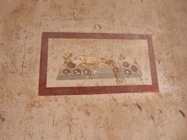 VI.15.1 Pompeii. May 2017. Painted panel from west end of south wall. Photo courtesy of Buzz Ferebee.
