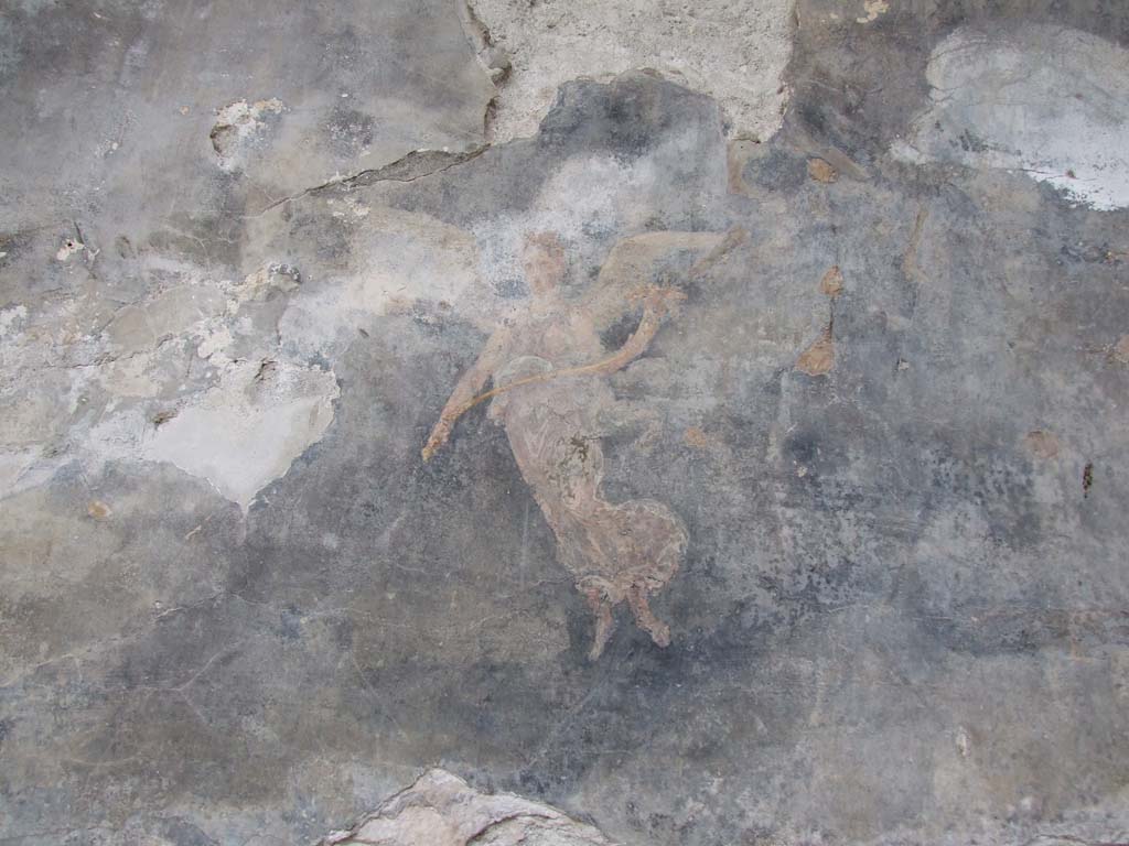 VI.15.1 Pompeii. December 2006. Painting of winged figure from west wall of peristyle.