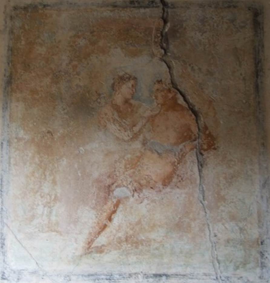 VI.15.6 Pompeii. Room 15, triclinium. Wall painting of Venus and Adonis, with cupids. 
See Notizie degli Scavi, 1897, (p.32 and fig.4)
