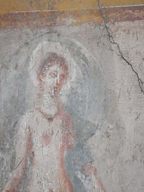 VI.16.15 Pompeii. May 2015. West wall of room F, detail of Endymion. Photo courtesy of Buzz Ferebee.
