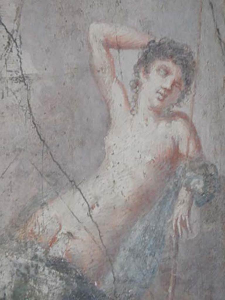 VI.16.15 Pompeii. 1908. West wall of room F, with detail of central wall painting of Selene and Endymion.
See Notizie degli Scavi di Antichità, 1908, (p.73)
