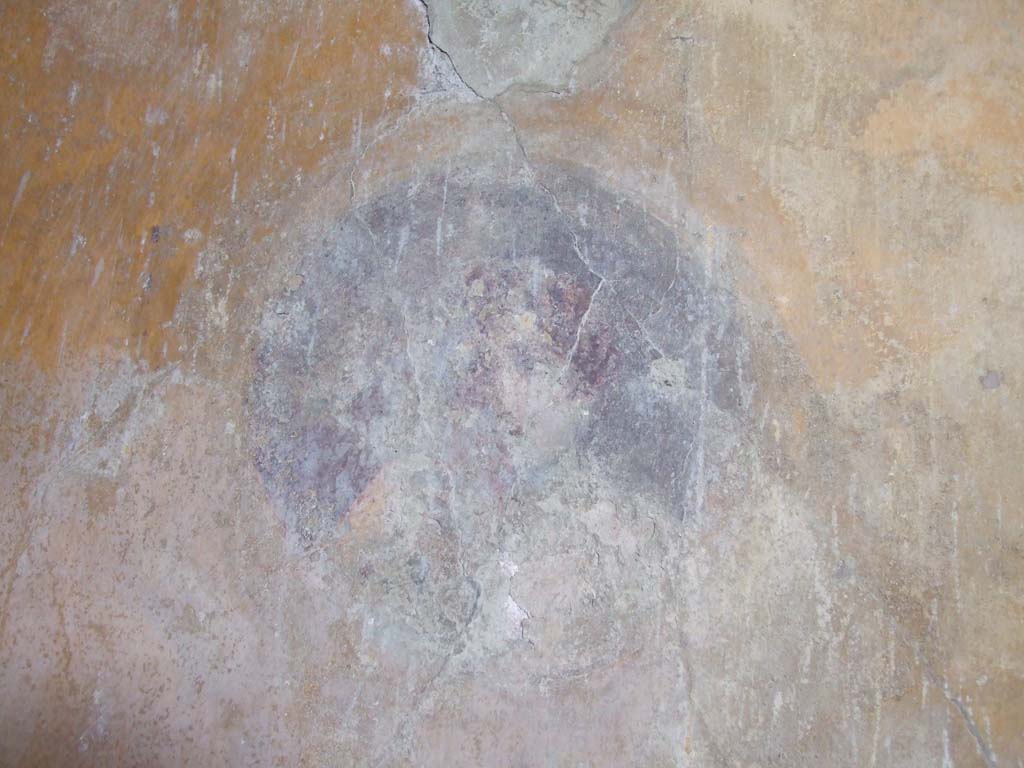 VI.16.15 Pompeii. December 2006. North end of east wall of room G with detail of painted medallion bust.