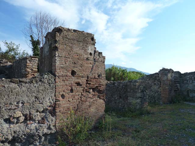 VI.17.1 Pompeii. September 2015. Looking west along south side.
