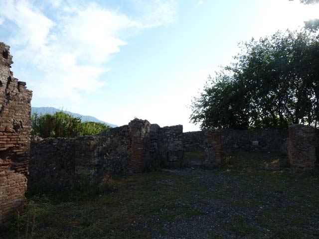 VI.17.1 Pompeii. September 2015. Looking towards south-west corner from entrance doorway. 
