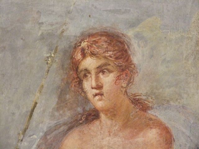 VI.17.42 Pompeii. December 2007. Triclinium 20 overlooking garden. West end of north wall.
Architectural painting.
