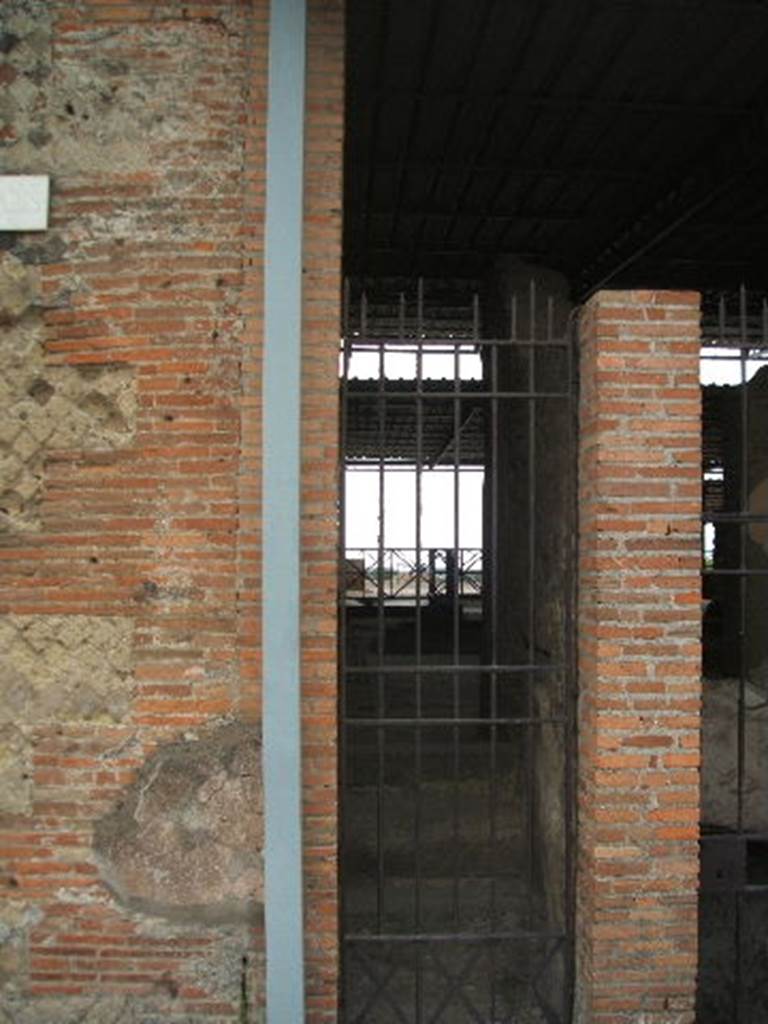 VI.17.44 Pompeii. May 2005. Looking west to doorway to stairs to upper floor.