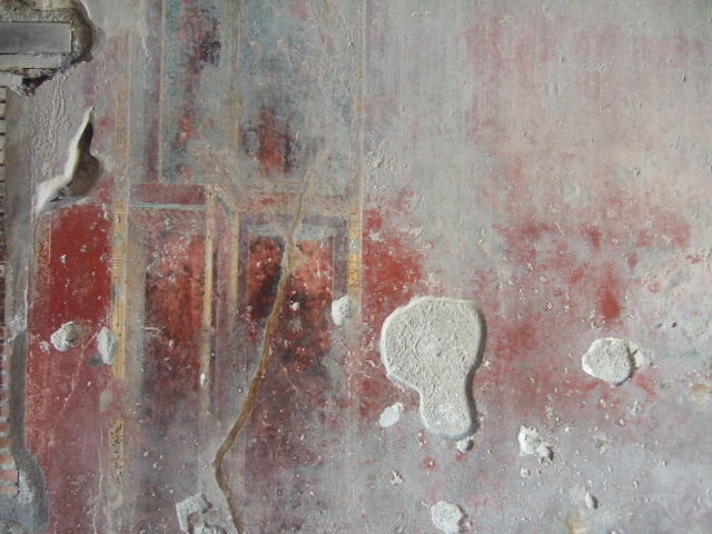 VII.1.8 Pompeii. June 2012. Stucco ceiling in vestibule 1, looking east. Photo courtesy of Michael Binns.