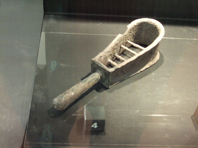 Silver sistrum found in VII.2.18.  Now in Naples Archaeological Museum.
