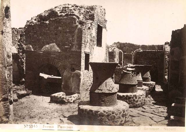 VII.2.22 Bakery of  Popidius Priscus. Old undated photograph. Courtesy of Society of Antiquaries. Fox Collection.

