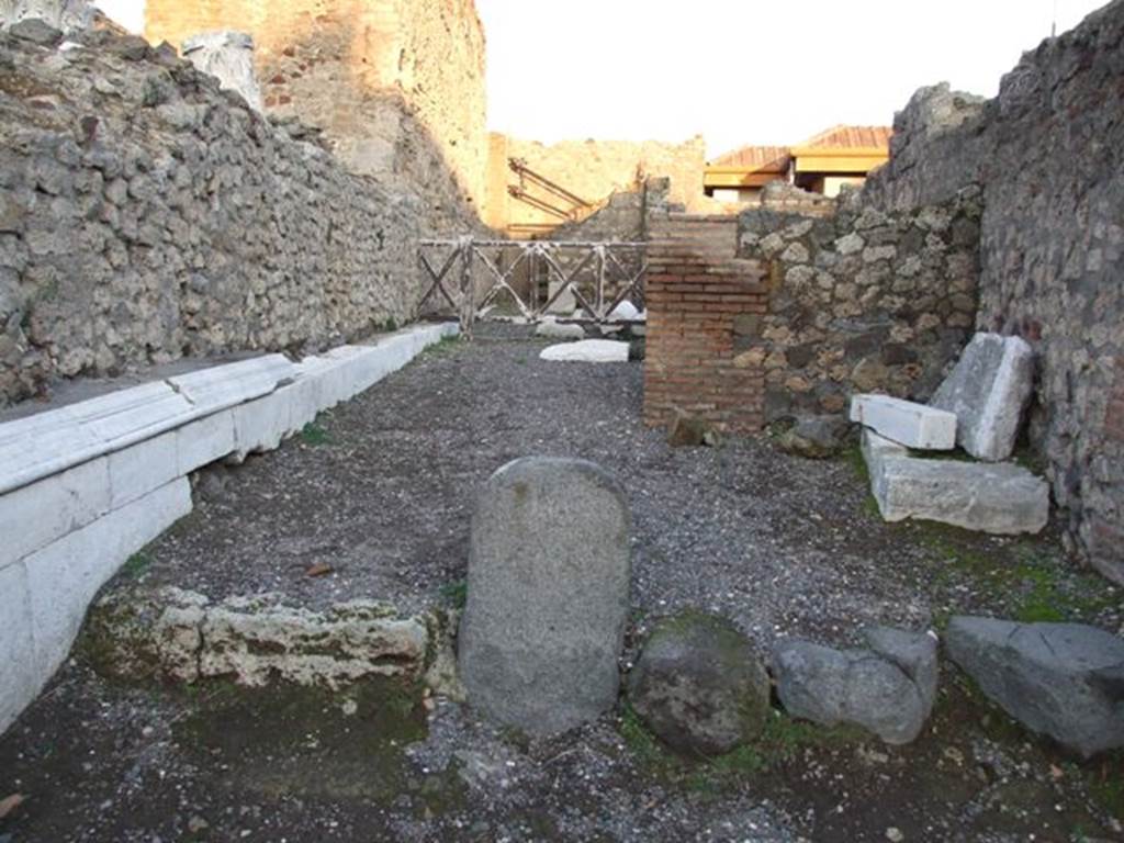 VII.4.2 Pompeii. December 2007. Looking east to area at side of the Temple of Fortuna Augusta.