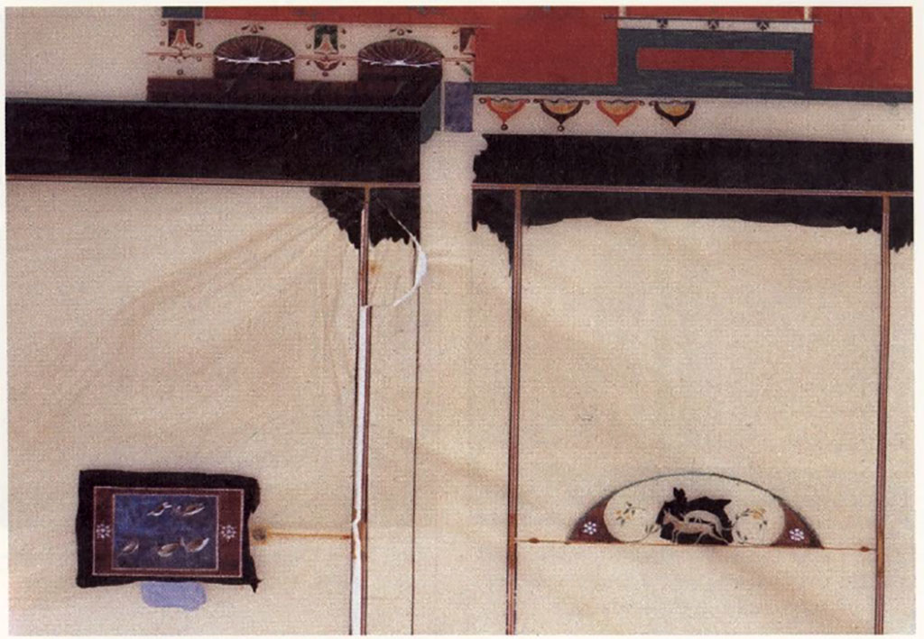 VII.4.59 Pompeii. House of the Black Wall. Peristyle O, east wall of the north porticus. See Zahn, W., 1842. Die schönsten Ornamente und merkwürdigsten Gemälde aus Pompeji, Herkulanum und Stabiae: II. Berlin: Reimer, Taf. II, 55.