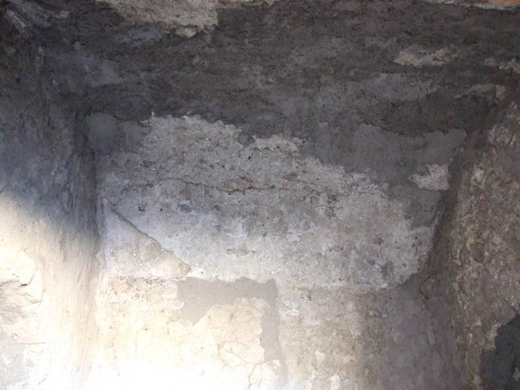 VII.5.23 Pompeii. December 2007. Room with vaulted ceiling at rear of shop, possibly the kitchen?.